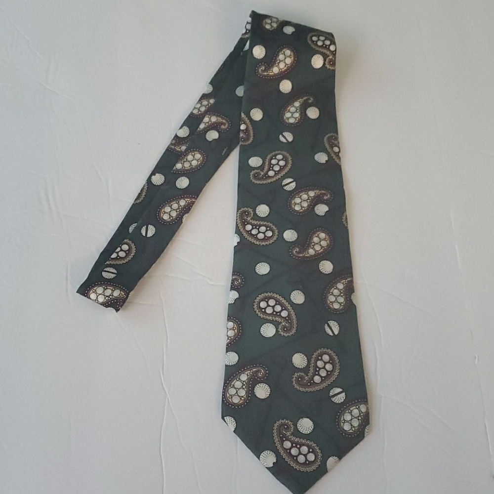 🌼John Weitz Men's Golf printed Silk Tie